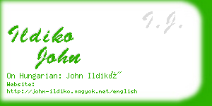 ildiko john business card